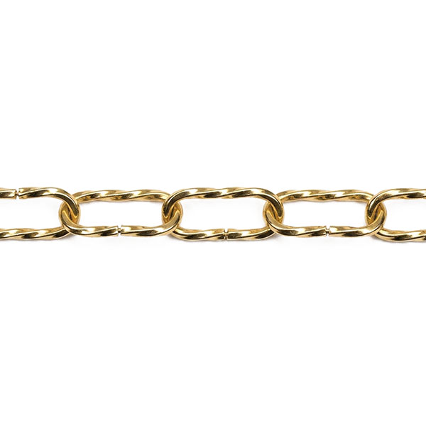 MINUTEX Catena Ritorta Filo Quadro in Acciaio Ottonato MOD. 202 D.MM3,5 - MINUTEX - Immagine 2